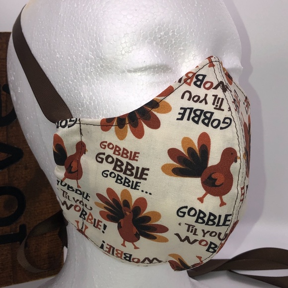 GOBBLE TIL YOU WOBBLE FACE MASK~NEW! - Picture 3 of 15
